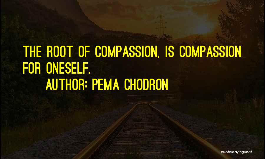 Pema Chodron Quotes: The Root Of Compassion, Is Compassion For Oneself.