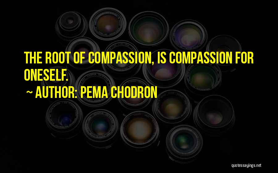 Pema Chodron Quotes: The Root Of Compassion, Is Compassion For Oneself.