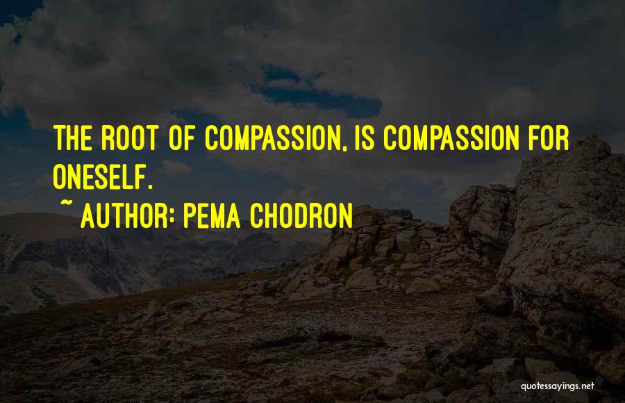 Pema Chodron Quotes: The Root Of Compassion, Is Compassion For Oneself.