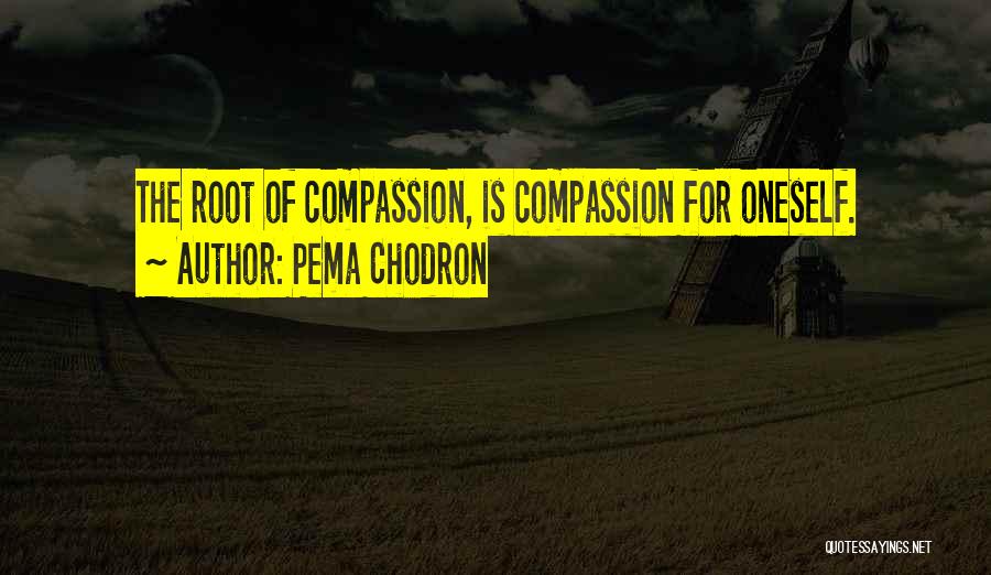 Pema Chodron Quotes: The Root Of Compassion, Is Compassion For Oneself.
