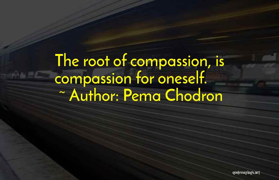 Pema Chodron Quotes: The Root Of Compassion, Is Compassion For Oneself.