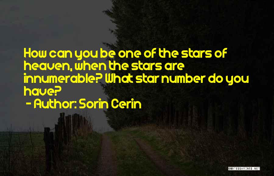 Sorin Cerin Quotes: How Can You Be One Of The Stars Of Heaven, When The Stars Are Innumerable? What Star Number Do You