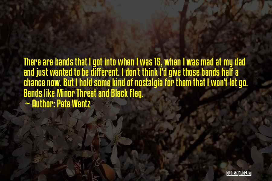 Pete Wentz Quotes: There Are Bands That I Got Into When I Was 15, When I Was Mad At My Dad And Just