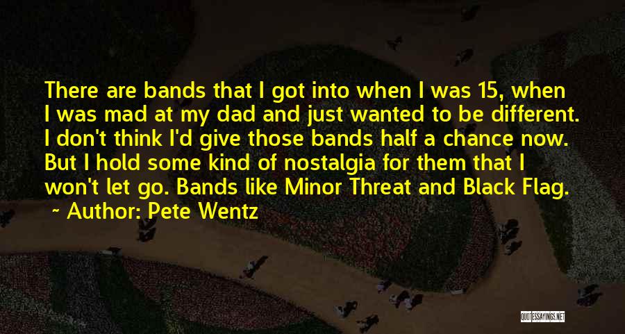 Pete Wentz Quotes: There Are Bands That I Got Into When I Was 15, When I Was Mad At My Dad And Just