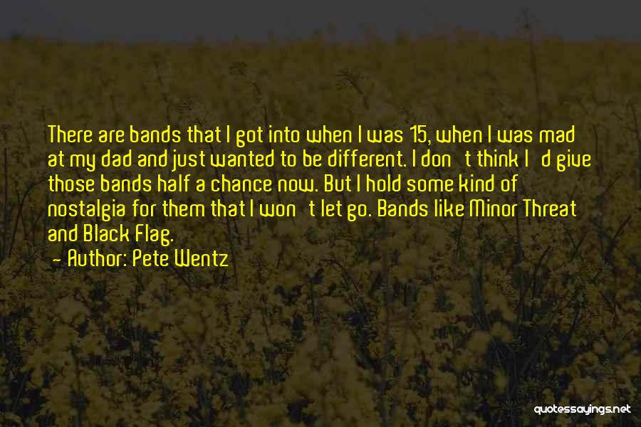 Pete Wentz Quotes: There Are Bands That I Got Into When I Was 15, When I Was Mad At My Dad And Just