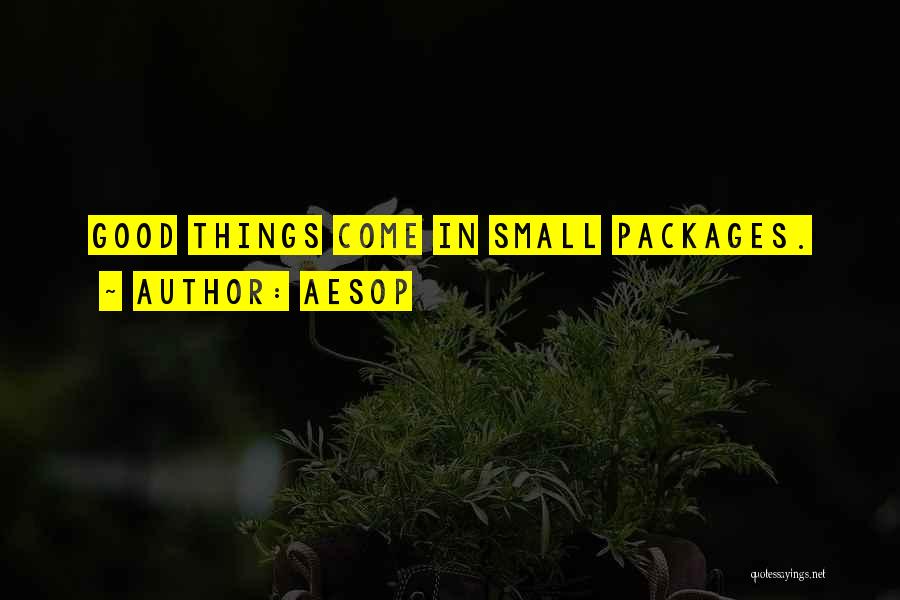 Aesop Quotes: Good Things Come In Small Packages.