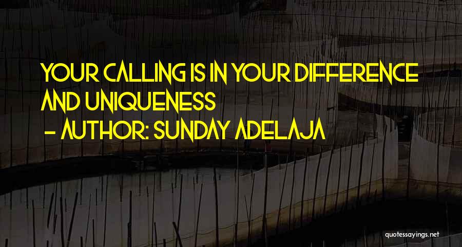 Sunday Adelaja Quotes: Your Calling Is In Your Difference And Uniqueness