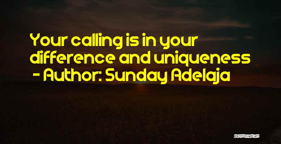 Sunday Adelaja Quotes: Your Calling Is In Your Difference And Uniqueness