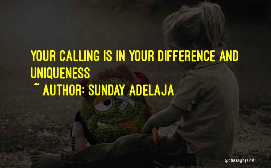 Sunday Adelaja Quotes: Your Calling Is In Your Difference And Uniqueness