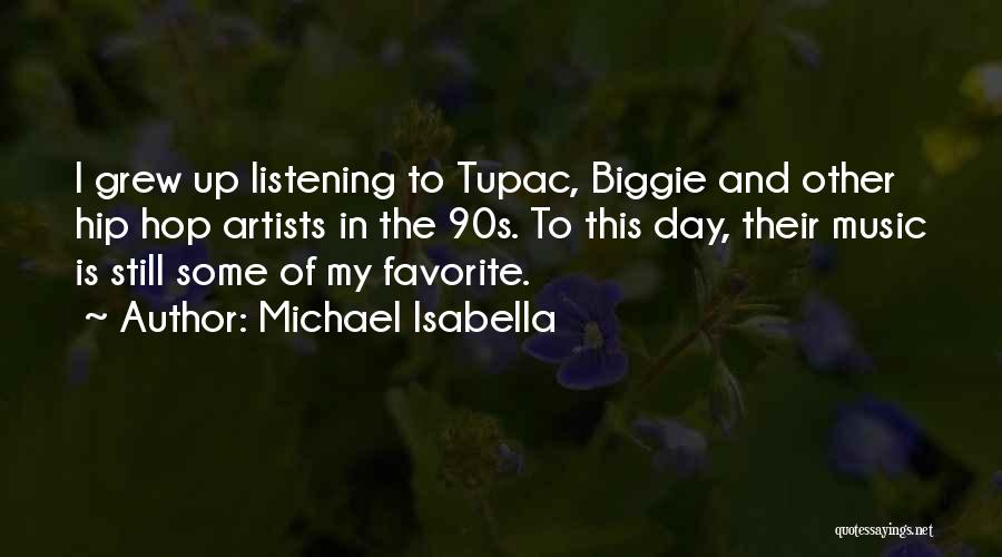 Michael Isabella Quotes: I Grew Up Listening To Tupac, Biggie And Other Hip Hop Artists In The 90s. To This Day, Their Music
