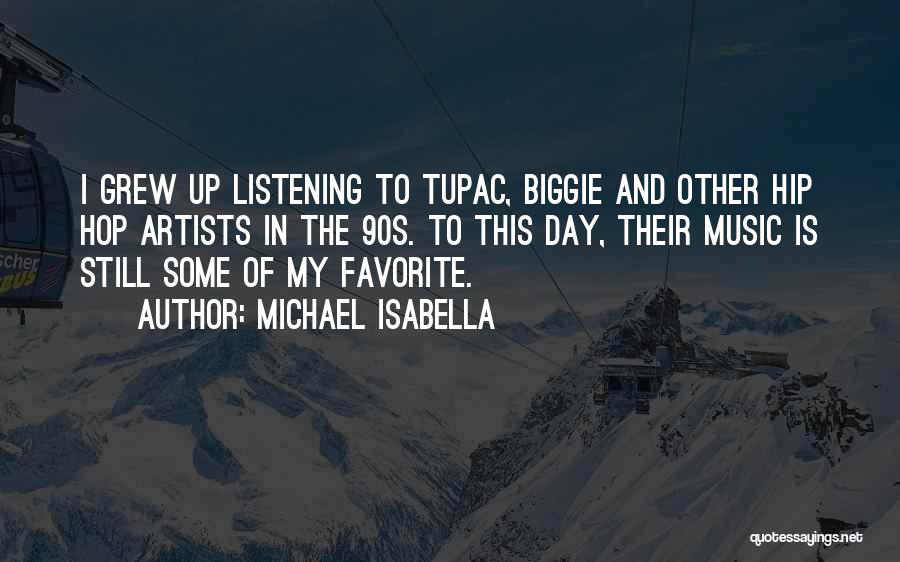 Michael Isabella Quotes: I Grew Up Listening To Tupac, Biggie And Other Hip Hop Artists In The 90s. To This Day, Their Music