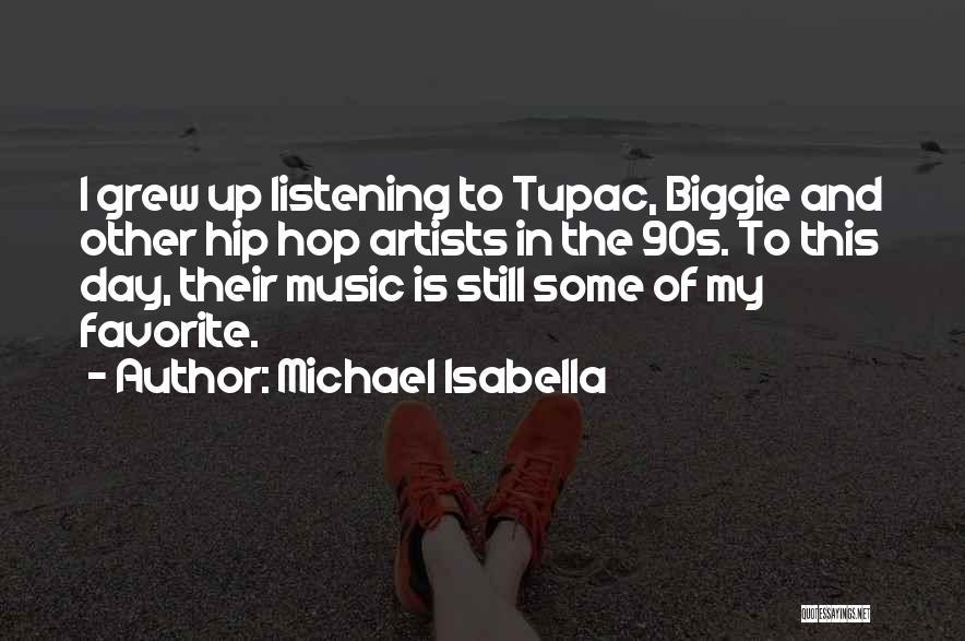 Michael Isabella Quotes: I Grew Up Listening To Tupac, Biggie And Other Hip Hop Artists In The 90s. To This Day, Their Music