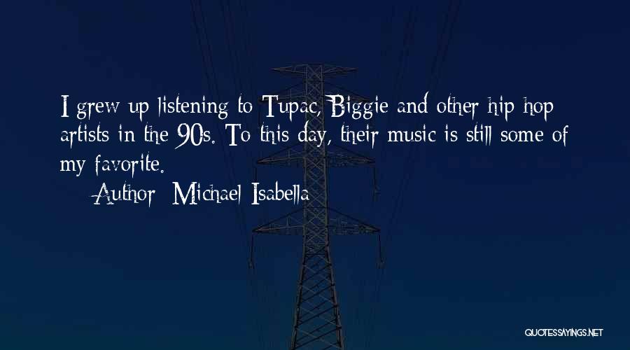 Michael Isabella Quotes: I Grew Up Listening To Tupac, Biggie And Other Hip Hop Artists In The 90s. To This Day, Their Music