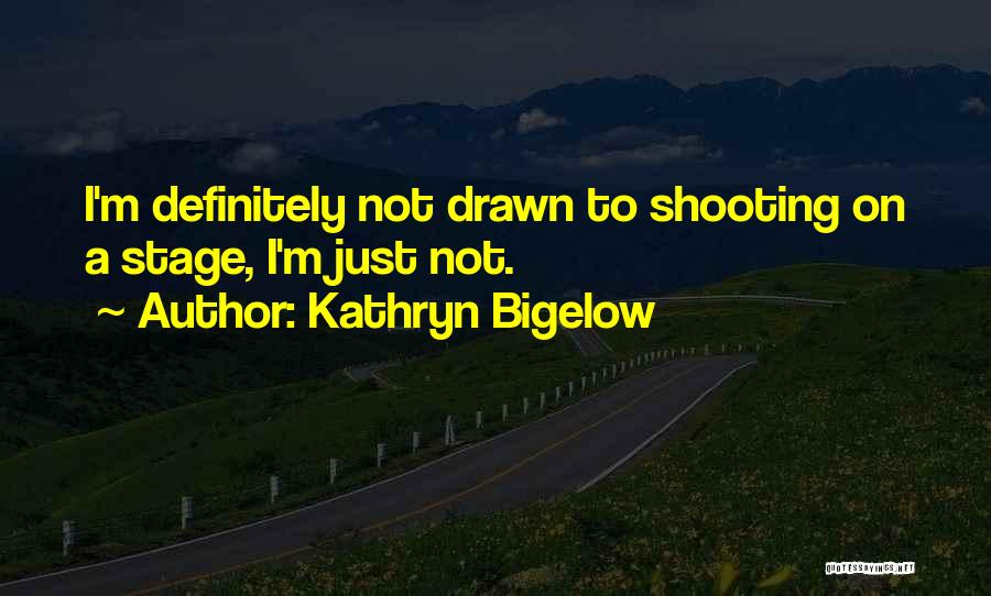 Kathryn Bigelow Quotes: I'm Definitely Not Drawn To Shooting On A Stage, I'm Just Not.