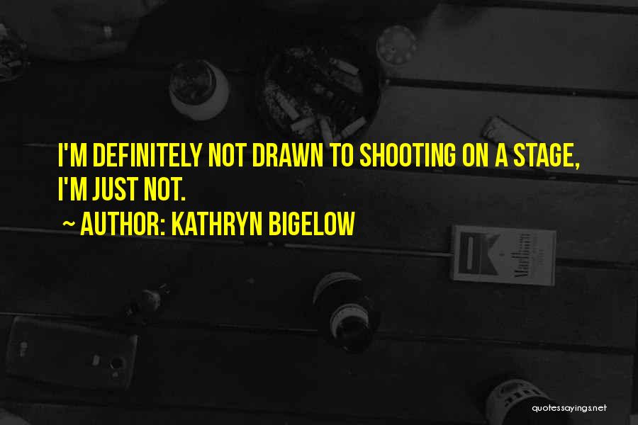 Kathryn Bigelow Quotes: I'm Definitely Not Drawn To Shooting On A Stage, I'm Just Not.