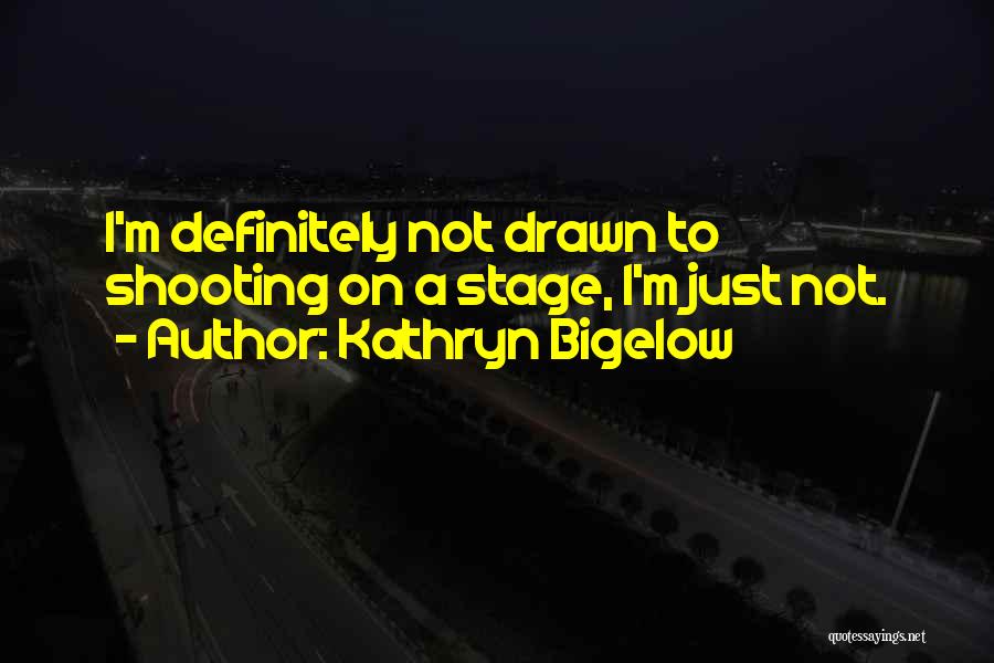 Kathryn Bigelow Quotes: I'm Definitely Not Drawn To Shooting On A Stage, I'm Just Not.