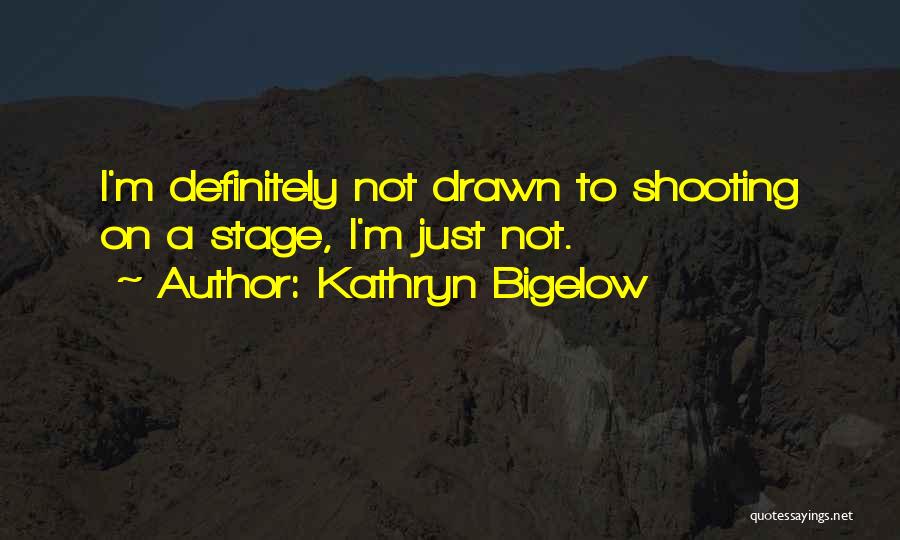 Kathryn Bigelow Quotes: I'm Definitely Not Drawn To Shooting On A Stage, I'm Just Not.