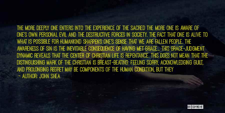 John Shea Quotes: The More Deeply One Enters Into The Experience Of The Sacred The More One Is Aware Of One's Own Personal