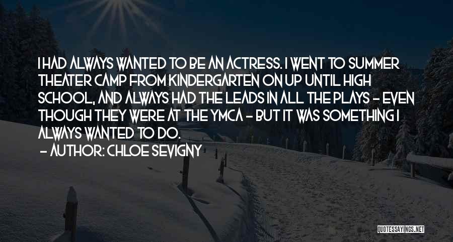 Chloe Sevigny Quotes: I Had Always Wanted To Be An Actress. I Went To Summer Theater Camp From Kindergarten On Up Until High