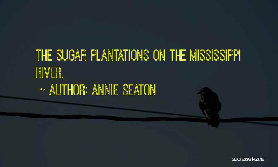 Annie Seaton Quotes: The Sugar Plantations On The Mississippi River.