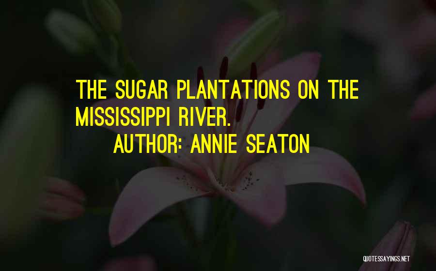 Annie Seaton Quotes: The Sugar Plantations On The Mississippi River.