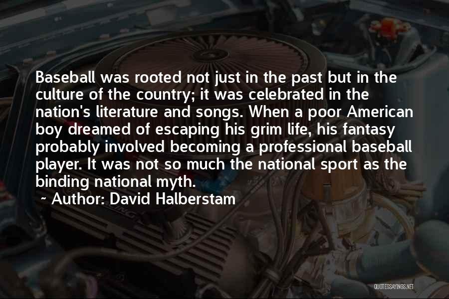 David Halberstam Quotes: Baseball Was Rooted Not Just In The Past But In The Culture Of The Country; It Was Celebrated In The