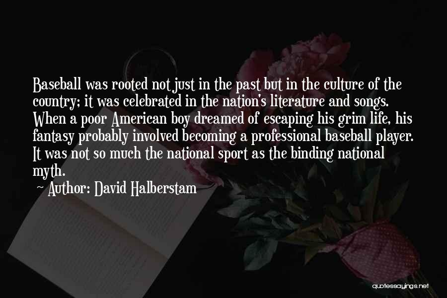 David Halberstam Quotes: Baseball Was Rooted Not Just In The Past But In The Culture Of The Country; It Was Celebrated In The