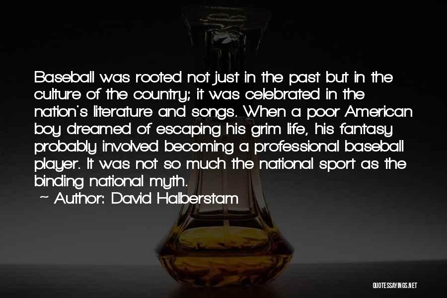 David Halberstam Quotes: Baseball Was Rooted Not Just In The Past But In The Culture Of The Country; It Was Celebrated In The