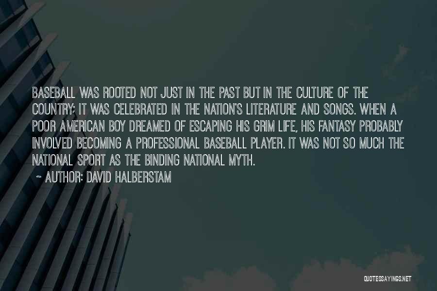 David Halberstam Quotes: Baseball Was Rooted Not Just In The Past But In The Culture Of The Country; It Was Celebrated In The