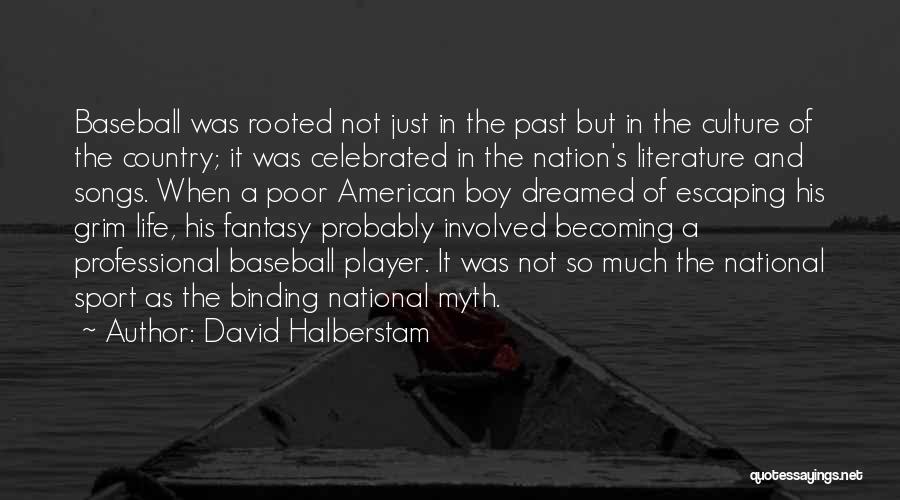 David Halberstam Quotes: Baseball Was Rooted Not Just In The Past But In The Culture Of The Country; It Was Celebrated In The