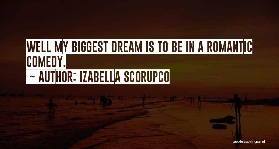 Izabella Scorupco Quotes: Well My Biggest Dream Is To Be In A Romantic Comedy.