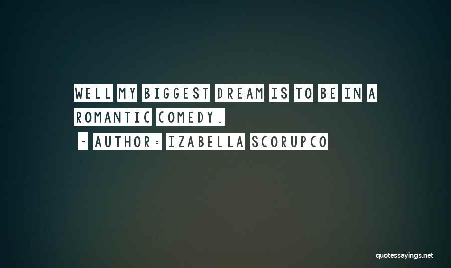 Izabella Scorupco Quotes: Well My Biggest Dream Is To Be In A Romantic Comedy.