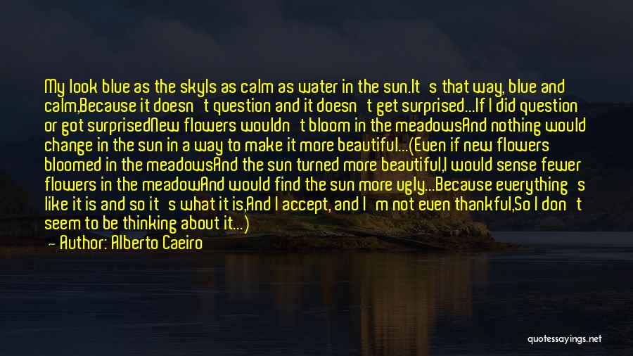 Alberto Caeiro Quotes: My Look Blue As The Skyis As Calm As Water In The Sun.it's That Way, Blue And Calm,because It Doesn't