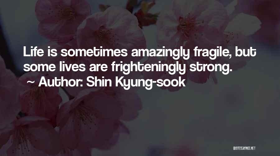 Shin Kyung-sook Quotes: Life Is Sometimes Amazingly Fragile, But Some Lives Are Frighteningly Strong.