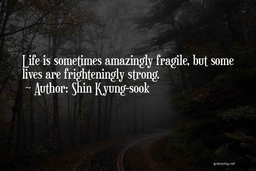 Shin Kyung-sook Quotes: Life Is Sometimes Amazingly Fragile, But Some Lives Are Frighteningly Strong.