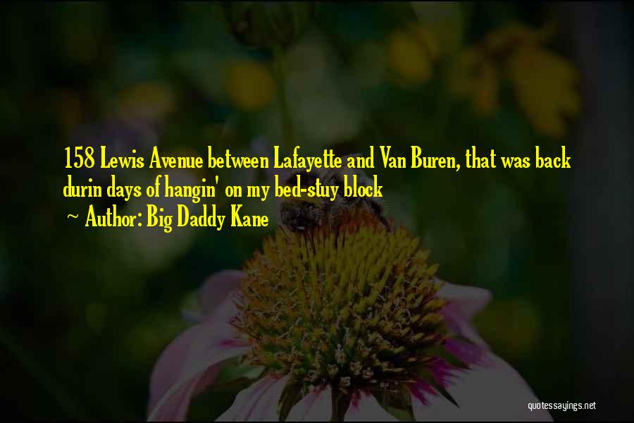 Big Daddy Kane Quotes: 158 Lewis Avenue Between Lafayette And Van Buren, That Was Back Durin Days Of Hangin' On My Bed-stuy Block