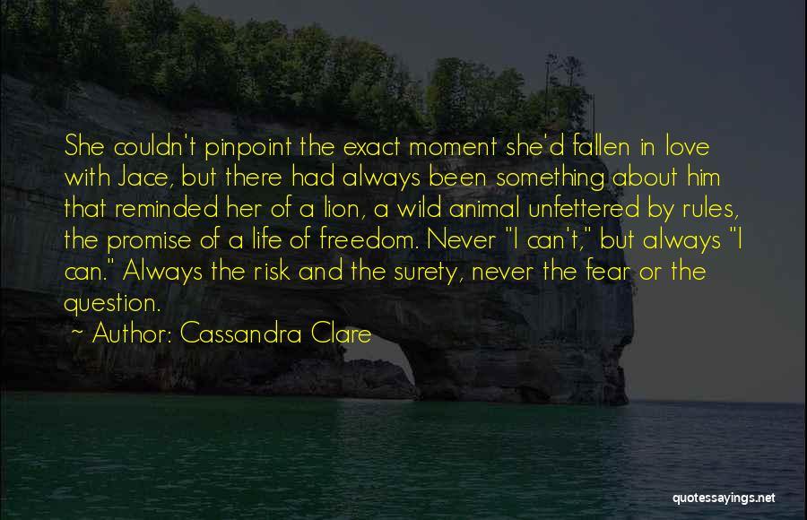 Cassandra Clare Quotes: She Couldn't Pinpoint The Exact Moment She'd Fallen In Love With Jace, But There Had Always Been Something About Him