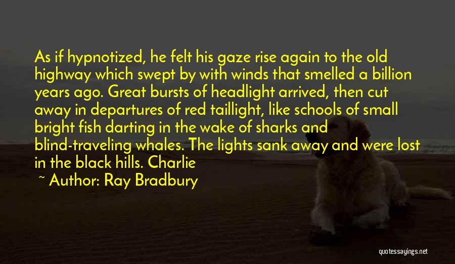 Ray Bradbury Quotes: As If Hypnotized, He Felt His Gaze Rise Again To The Old Highway Which Swept By With Winds That Smelled