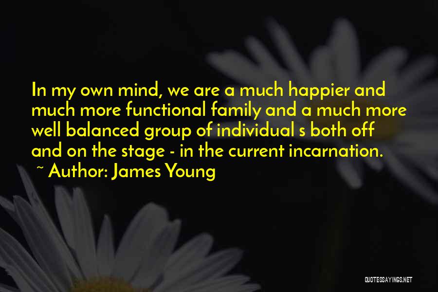 James Young Quotes: In My Own Mind, We Are A Much Happier And Much More Functional Family And A Much More Well Balanced