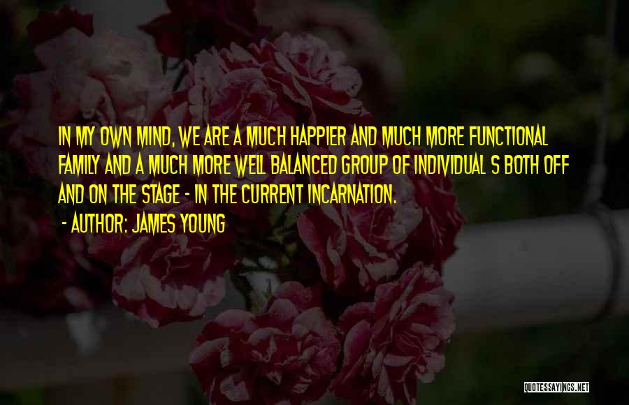 James Young Quotes: In My Own Mind, We Are A Much Happier And Much More Functional Family And A Much More Well Balanced