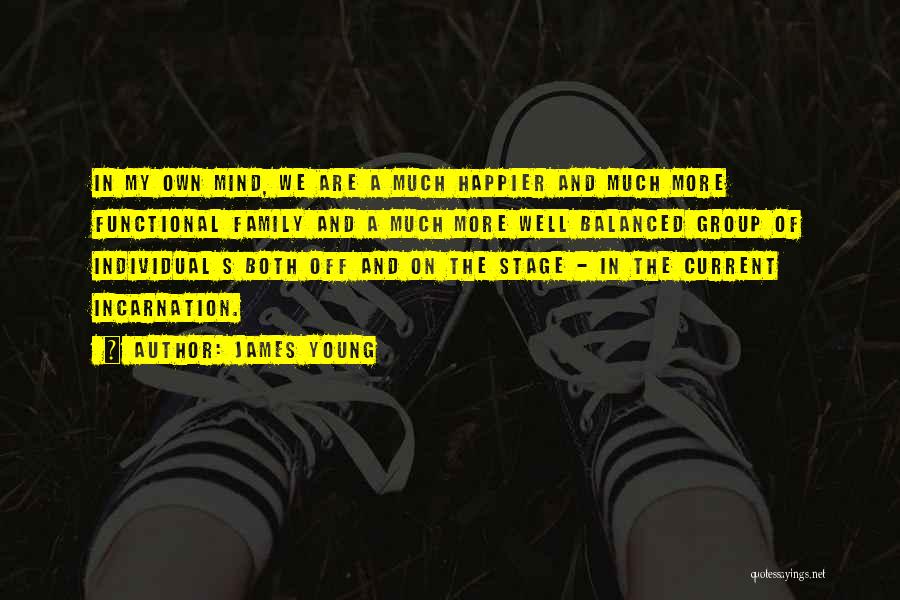James Young Quotes: In My Own Mind, We Are A Much Happier And Much More Functional Family And A Much More Well Balanced
