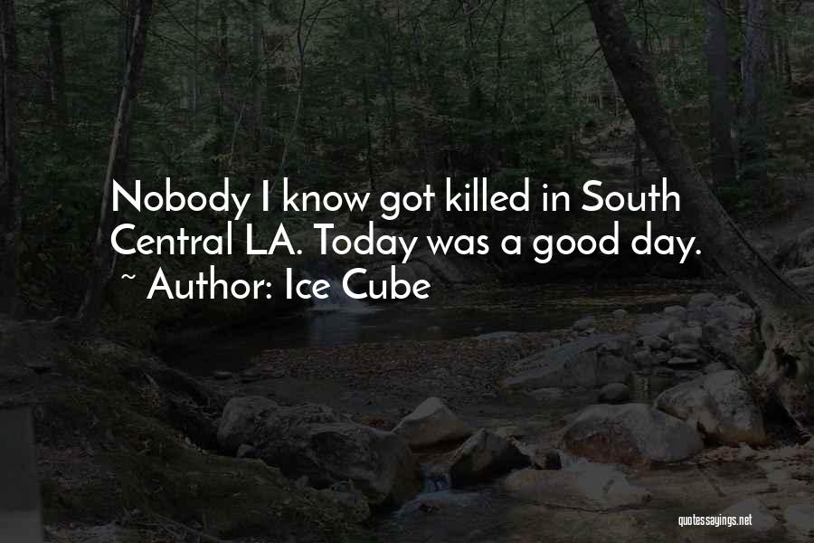 Ice Cube Quotes: Nobody I Know Got Killed In South Central La. Today Was A Good Day.