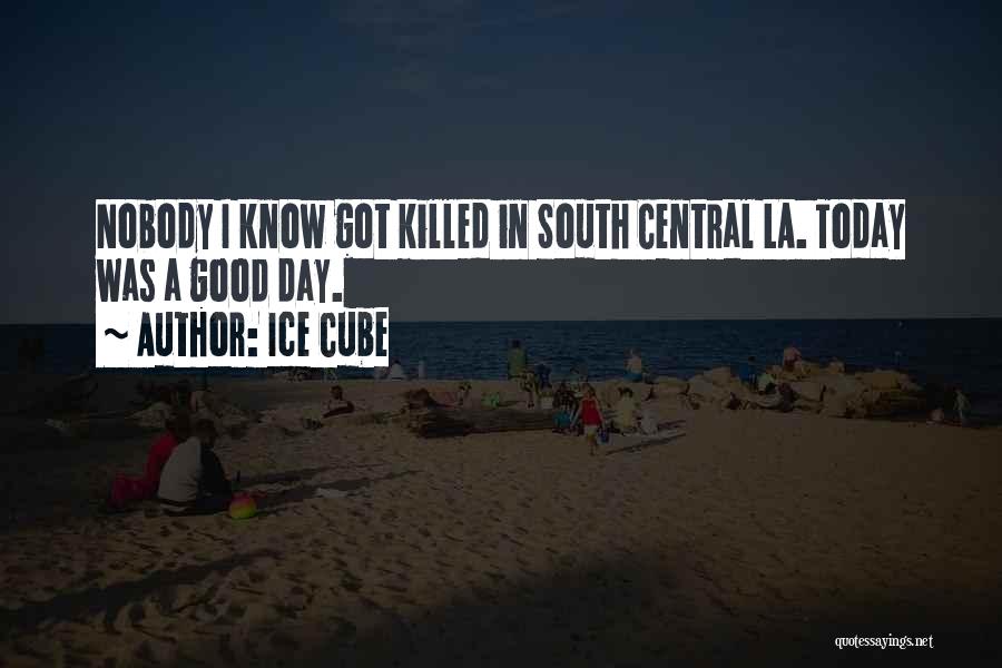 Ice Cube Quotes: Nobody I Know Got Killed In South Central La. Today Was A Good Day.