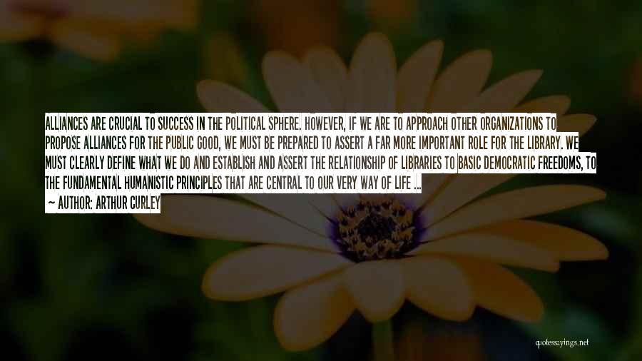 Arthur Curley Quotes: Alliances Are Crucial To Success In The Political Sphere. However, If We Are To Approach Other Organizations To Propose Alliances
