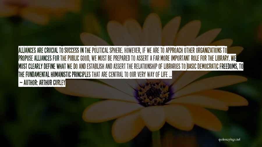 Arthur Curley Quotes: Alliances Are Crucial To Success In The Political Sphere. However, If We Are To Approach Other Organizations To Propose Alliances