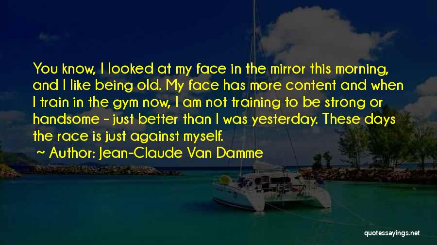 Jean-Claude Van Damme Quotes: You Know, I Looked At My Face In The Mirror This Morning, And I Like Being Old. My Face Has