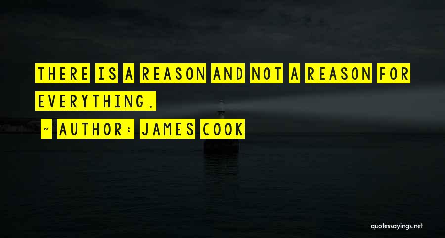 James Cook Quotes: There Is A Reason And Not A Reason For Everything.