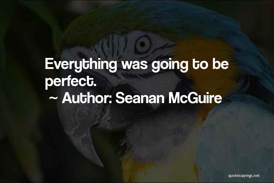 Seanan McGuire Quotes: Everything Was Going To Be Perfect.