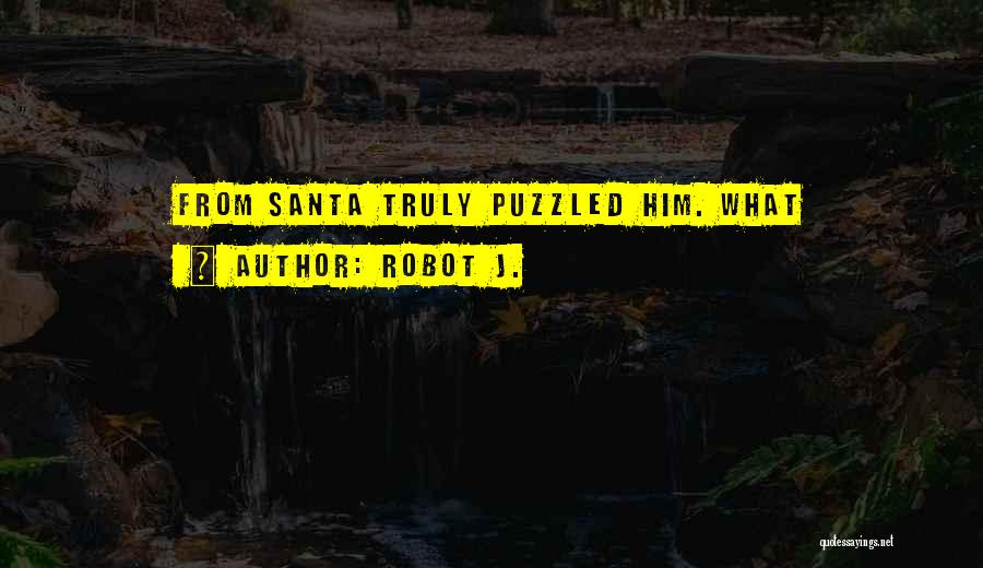 Robot J. Quotes: From Santa Truly Puzzled Him. What