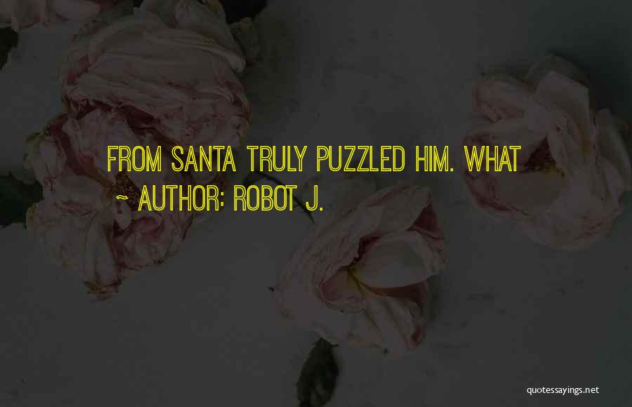 Robot J. Quotes: From Santa Truly Puzzled Him. What